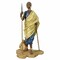 Stoneage Arts Inc 7" Brown and Beige Maasai Shepherd Alabaster Figurine